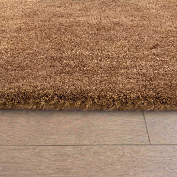 Rond wollen vloerkleed - Leone Bruin