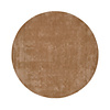 Rond wollen vloerkleed - Leone Bruin - thumbnail 1