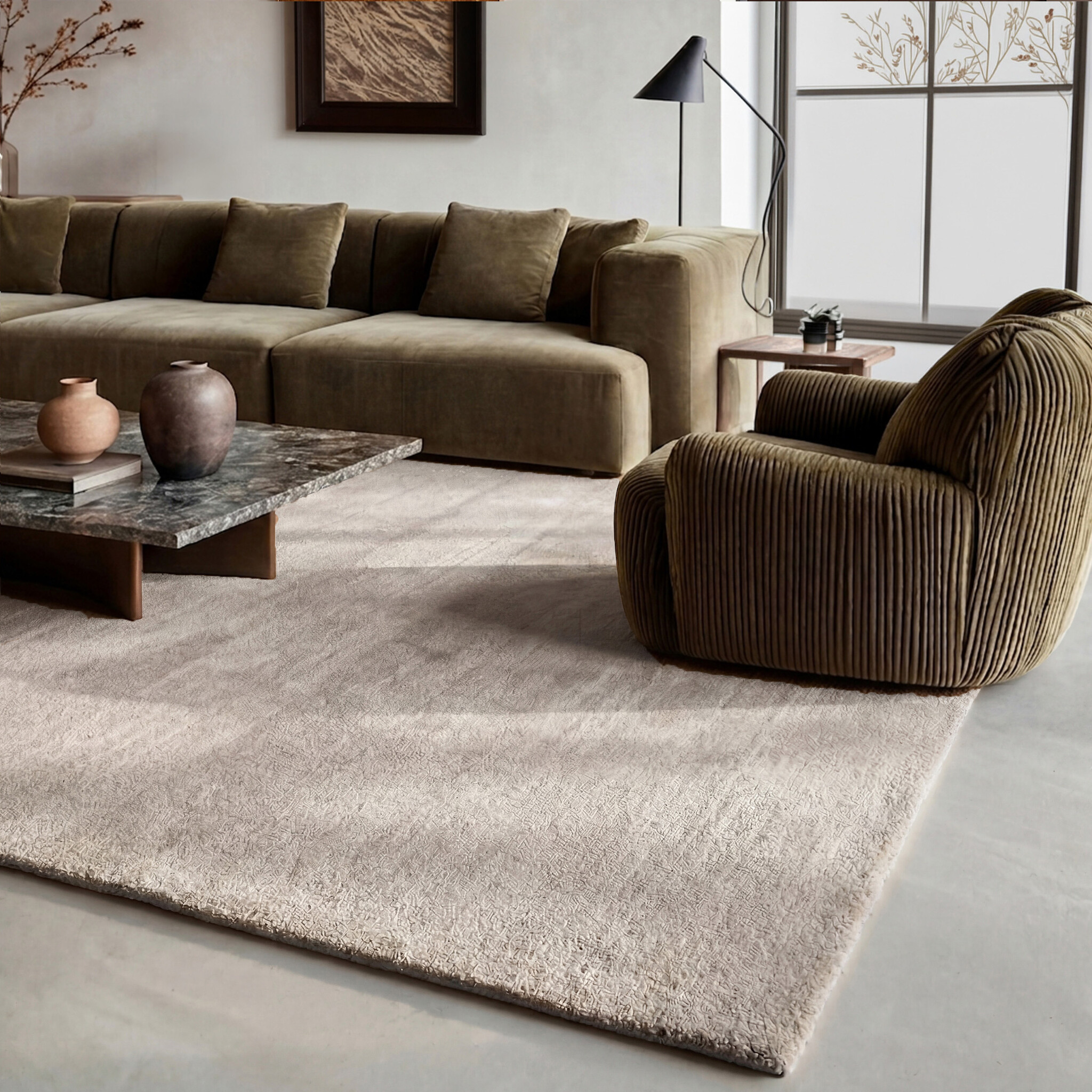 Wollen vloerkleed - Leone Wit