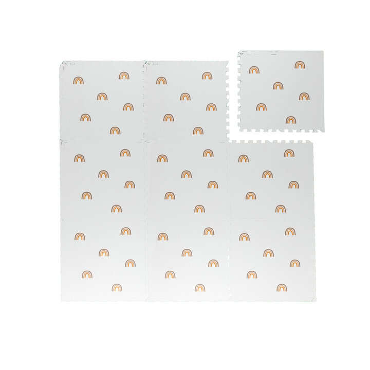 Foam puzzelmat - Alfie XL Rainbow Wit 