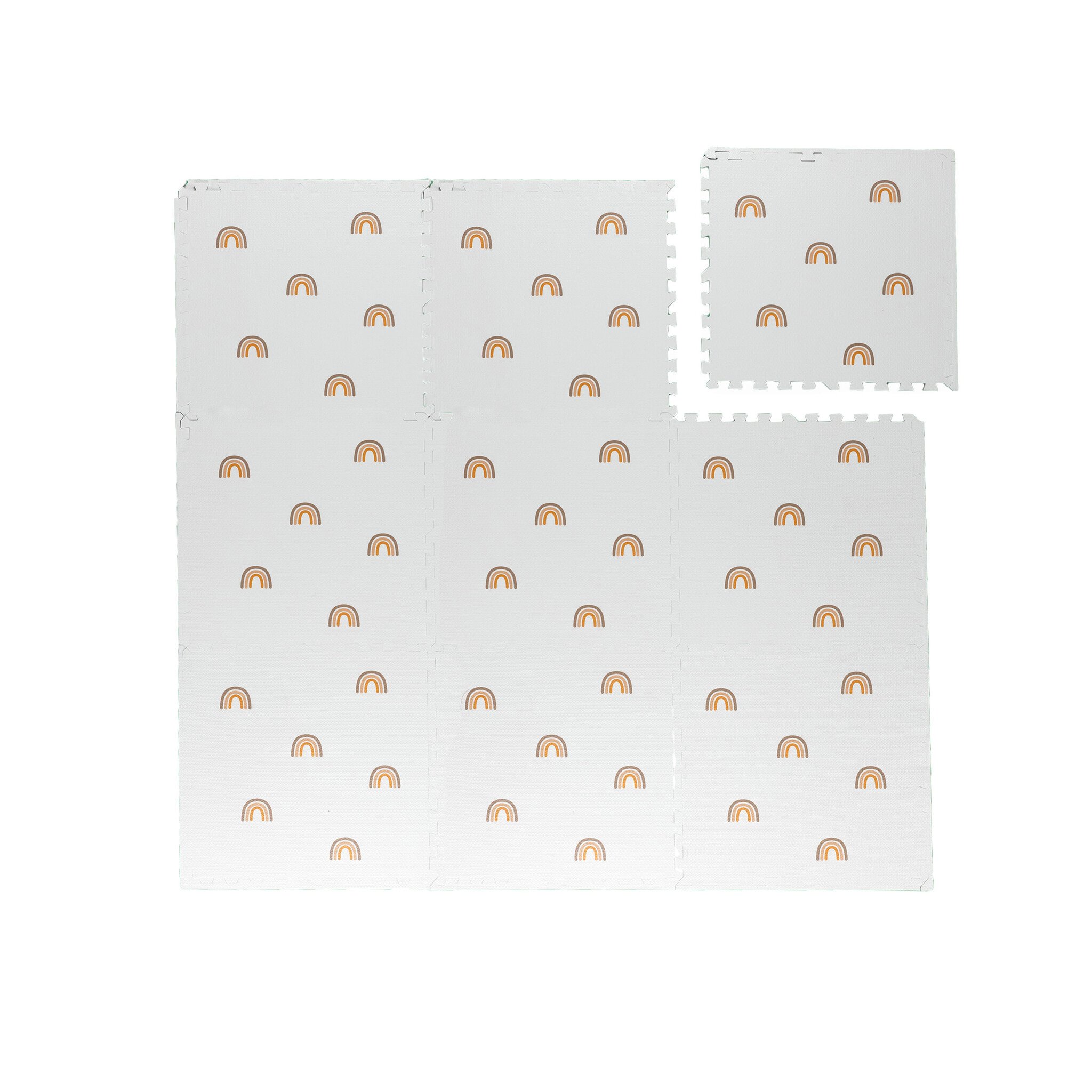 Foam puzzelmat - Alfie XL Rainbow Wit - sfeer