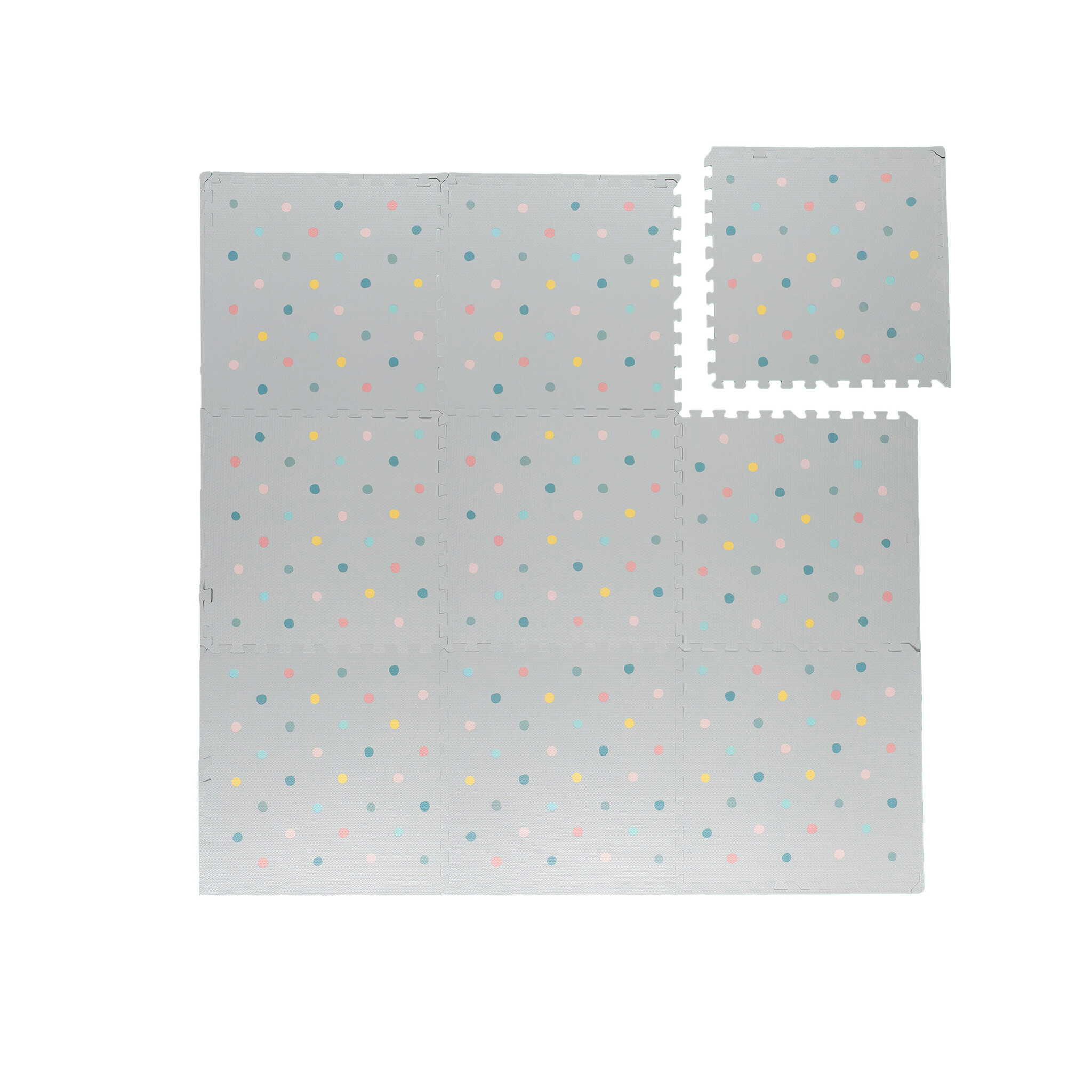 Foam Puzzelmat - Alfie XL Dots Lichtgrijs - sfeer