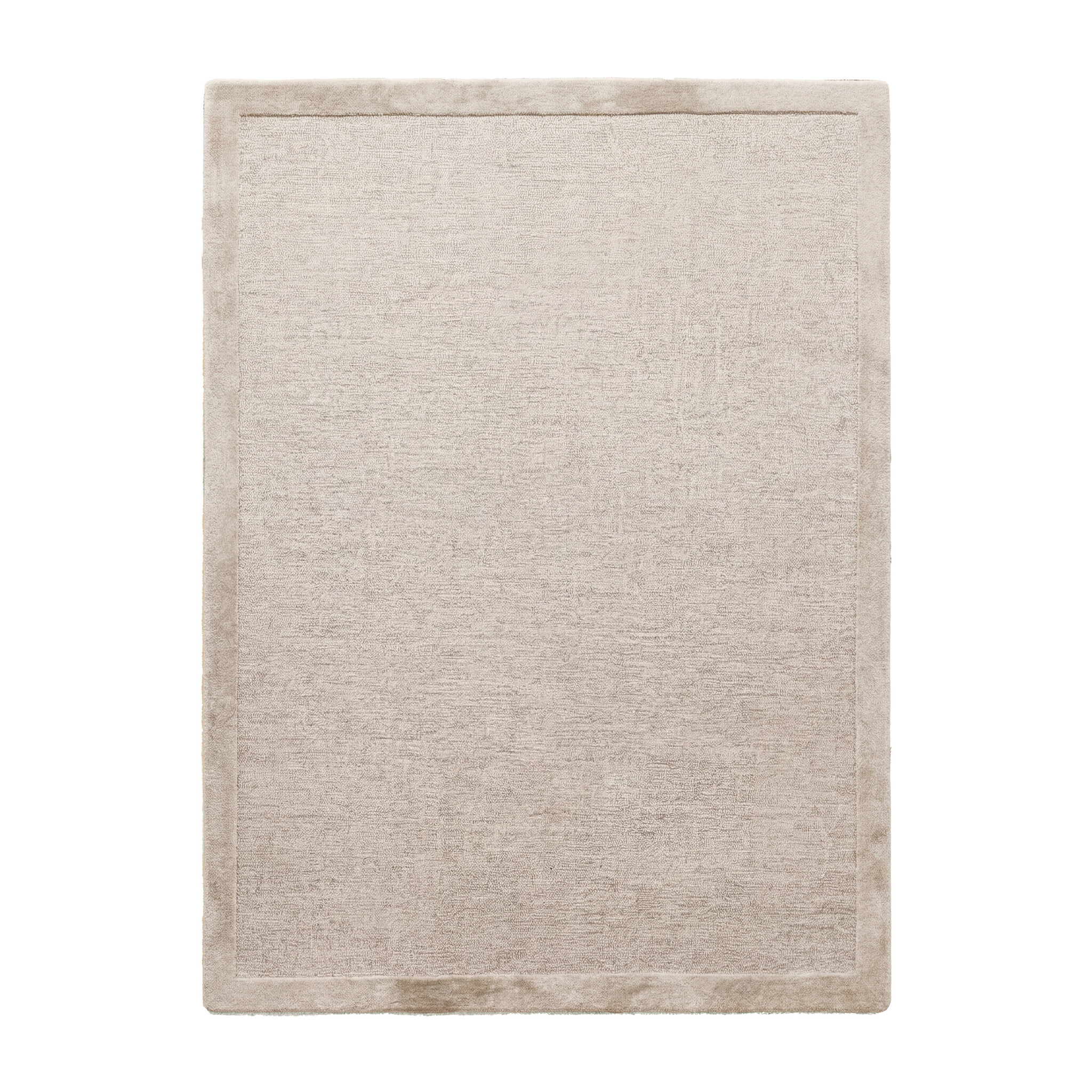 Laagpolig vloerkleed - Elena Border Beige - sfeer