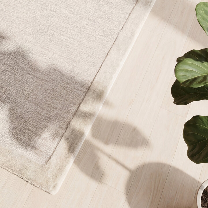 Laagpolig vloerkleed - Elena Border Beige