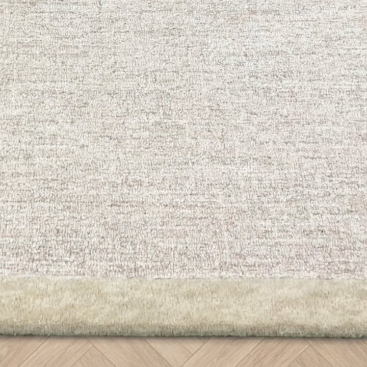Laagpolig vloerkleed - Elena Border Beige