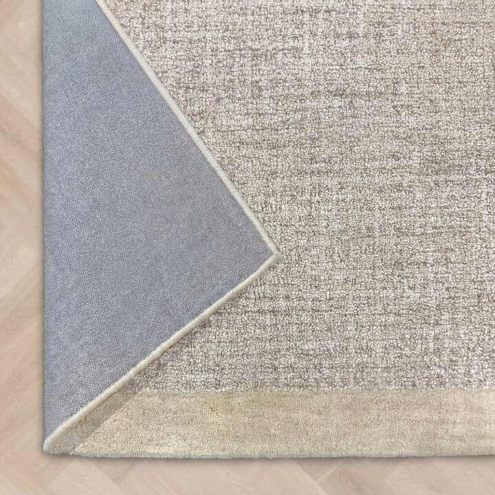 Laagpolig vloerkleed - Elena Border Beige