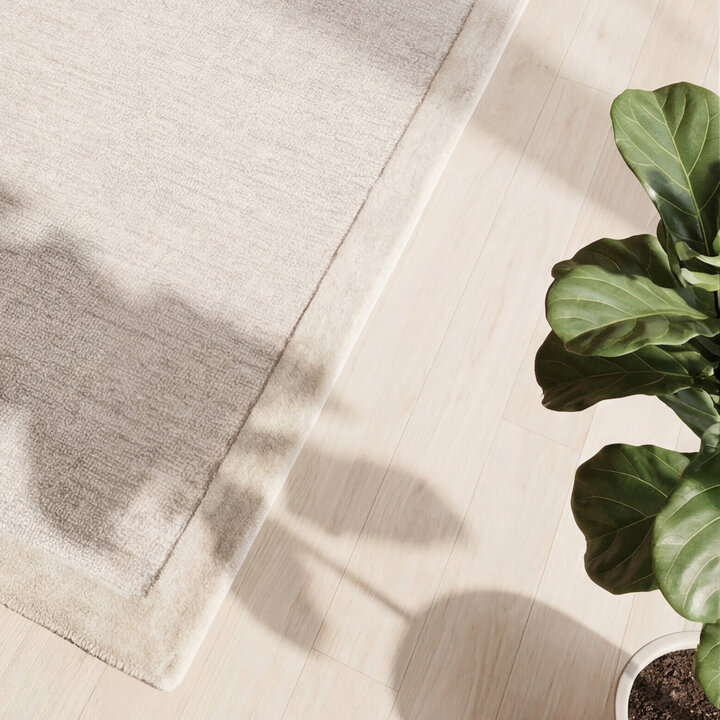 Laagpolig vloerkleed - Elena Border Taupe