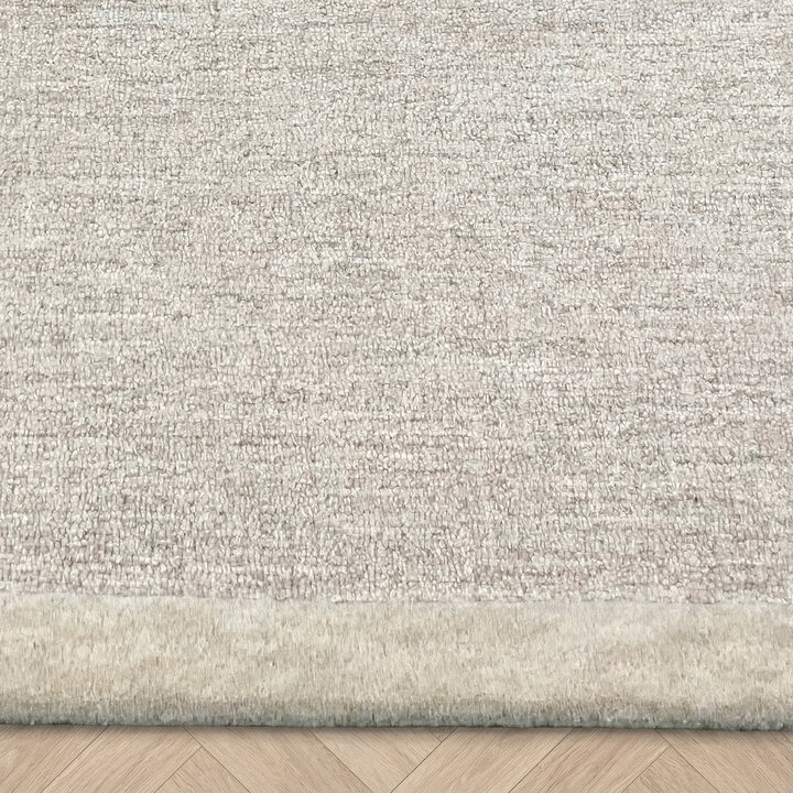 Laagpolig vloerkleed - Elena Border Taupe