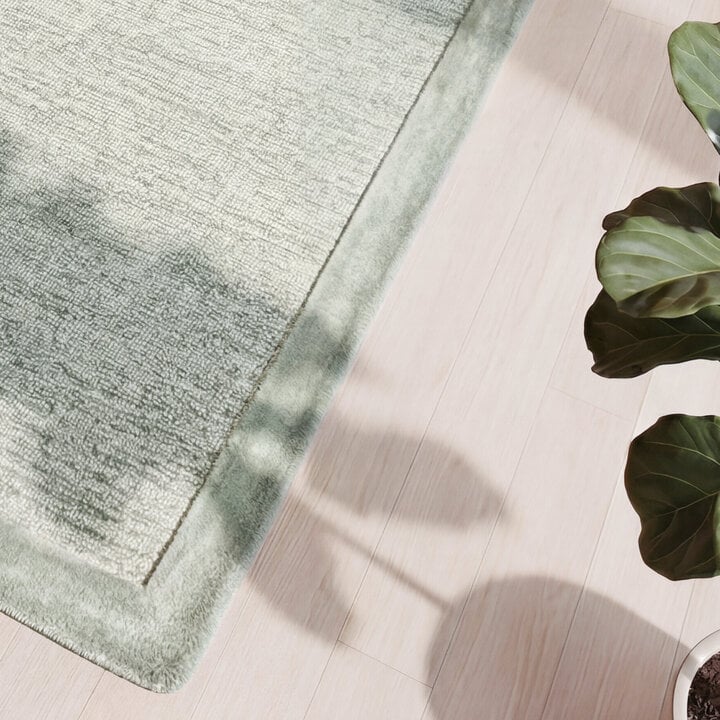 Laagpolig vloerkleed - Elena Border Groen