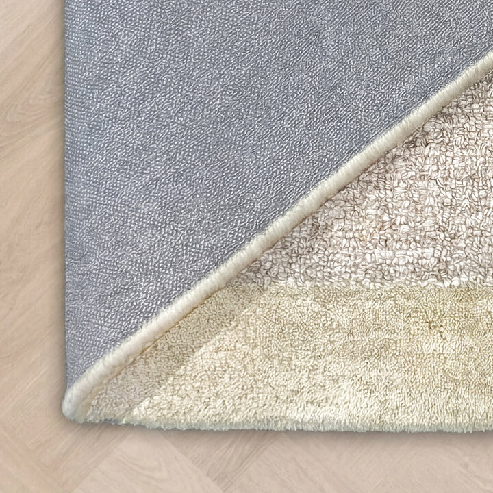 Rond vloerkleed laagpolig - Elena Border Beige