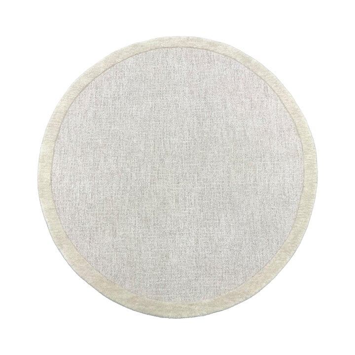 Rond vloerkleed laagpolig - Elena Border Taupe