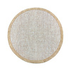 Rond vloerkleed laagpolig - Elena Border Bruin - thumbnail 1