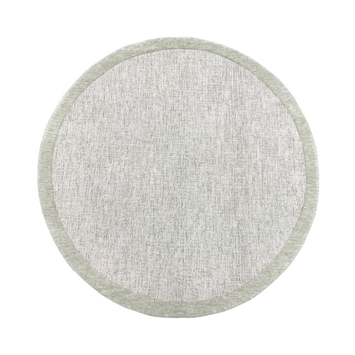 Rond vloerkleed laagpolig - Elena Border Groen