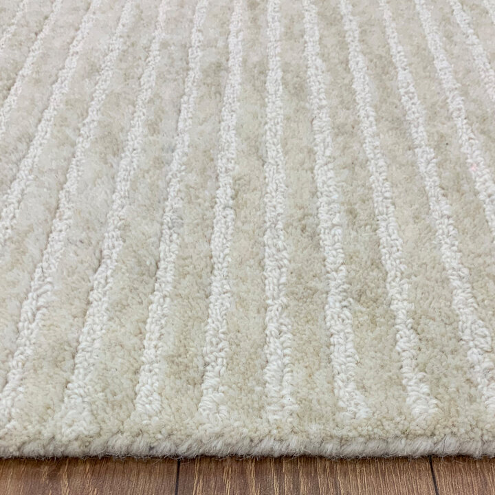 Laagpolig vloerkleed - Juliette Stripes Beige