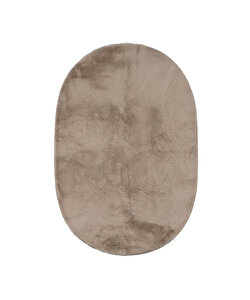 Ovaal laagpolig vloerkleed - Cozy Taupe