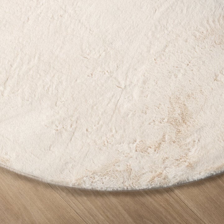 Ovaal laagpolig vloerkleed - Cozy Creme