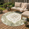 Rond vintage buitenkleed - Santo Mandala Groen - thumbnail