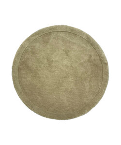 Rond vloerkleed - Isara Border Olijfgroen