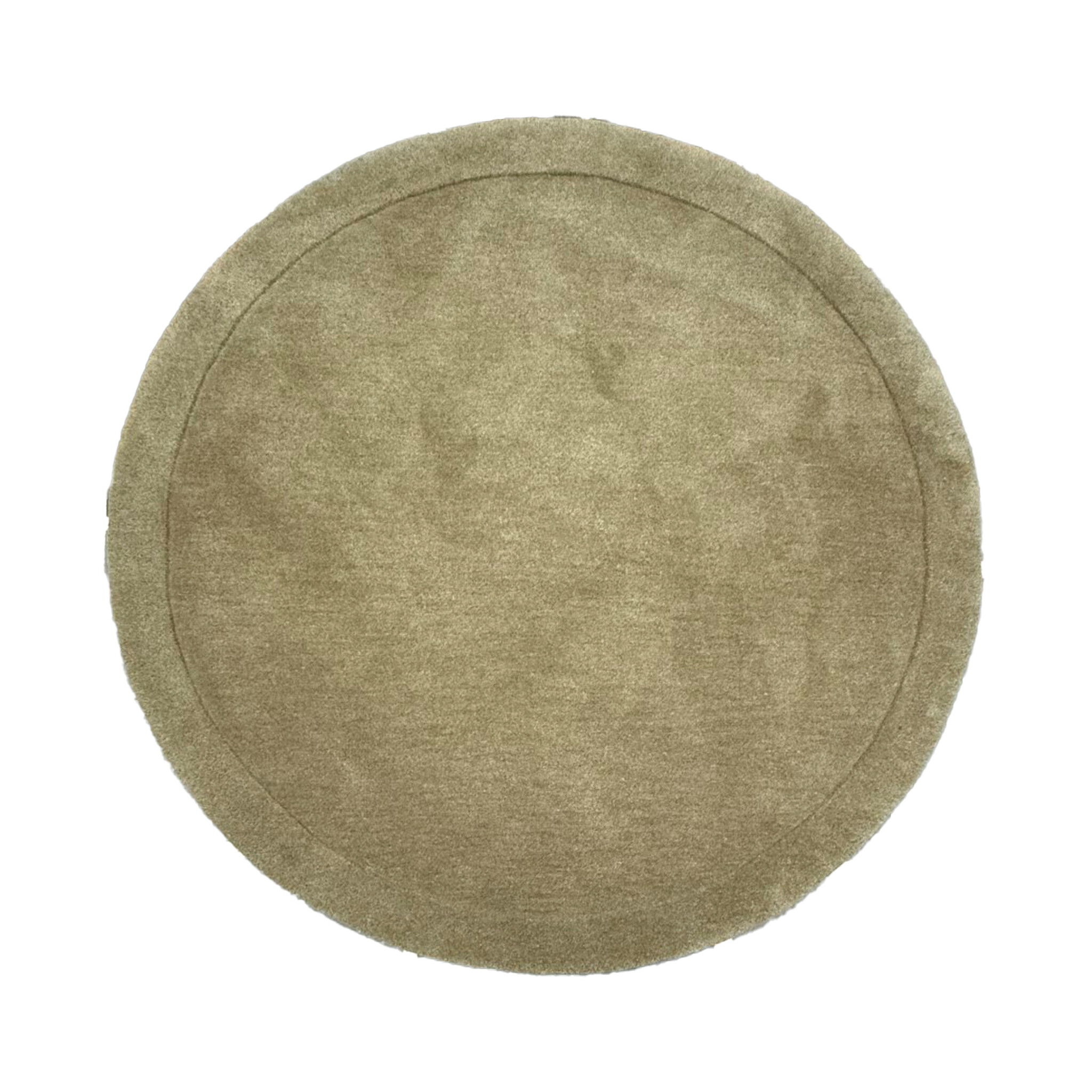 Rond vloerkleed - Isara Border Olijfgroen - sfeer