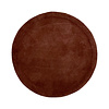 Rond vloerkleed - Isara Border Donkerbruin - thumbnail 1