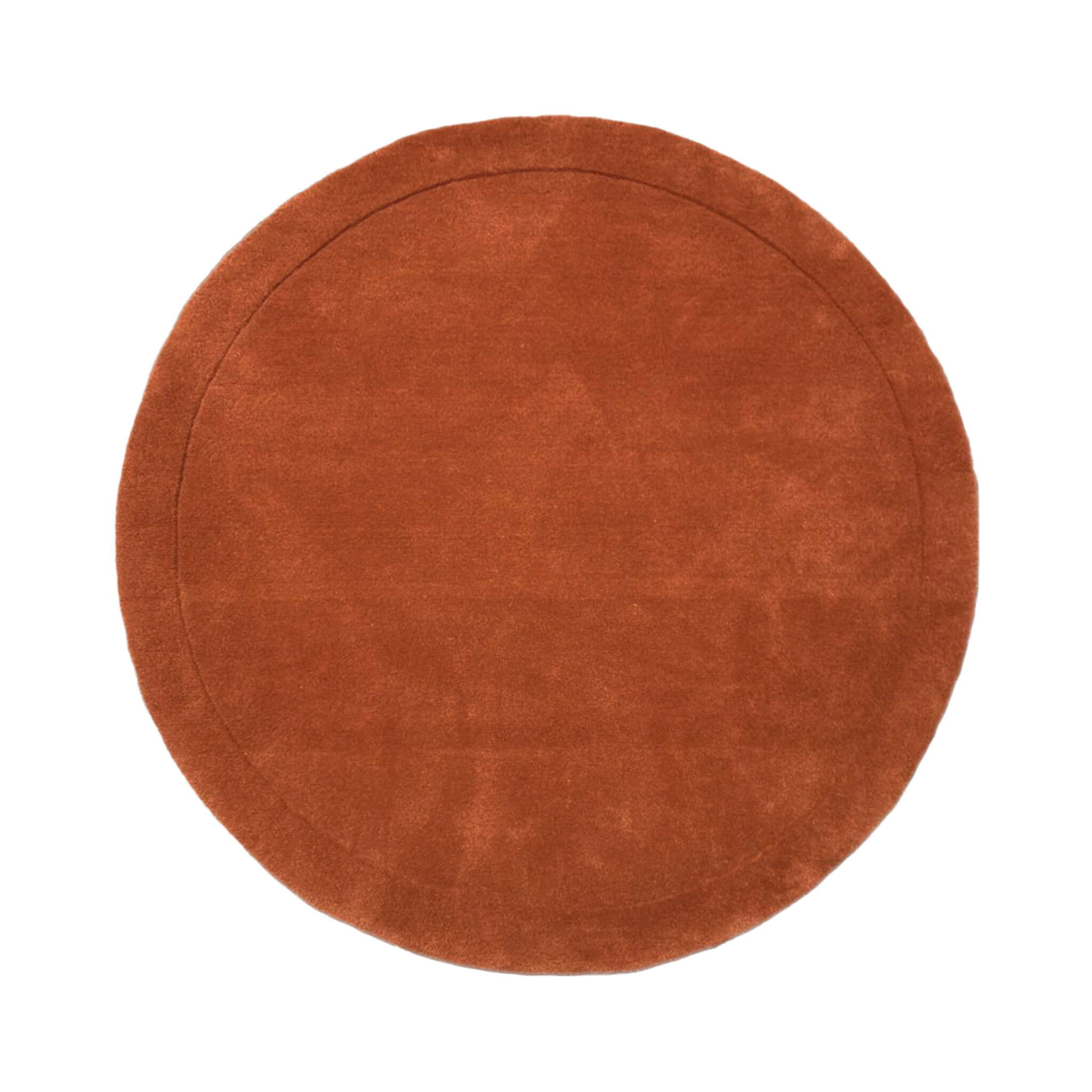 Rond vloerkleed - Isara Border Terracotta - sfeer
