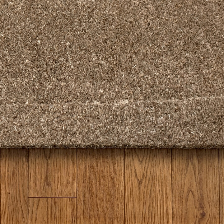 Rond vloerkleed - Isara Border Bruin