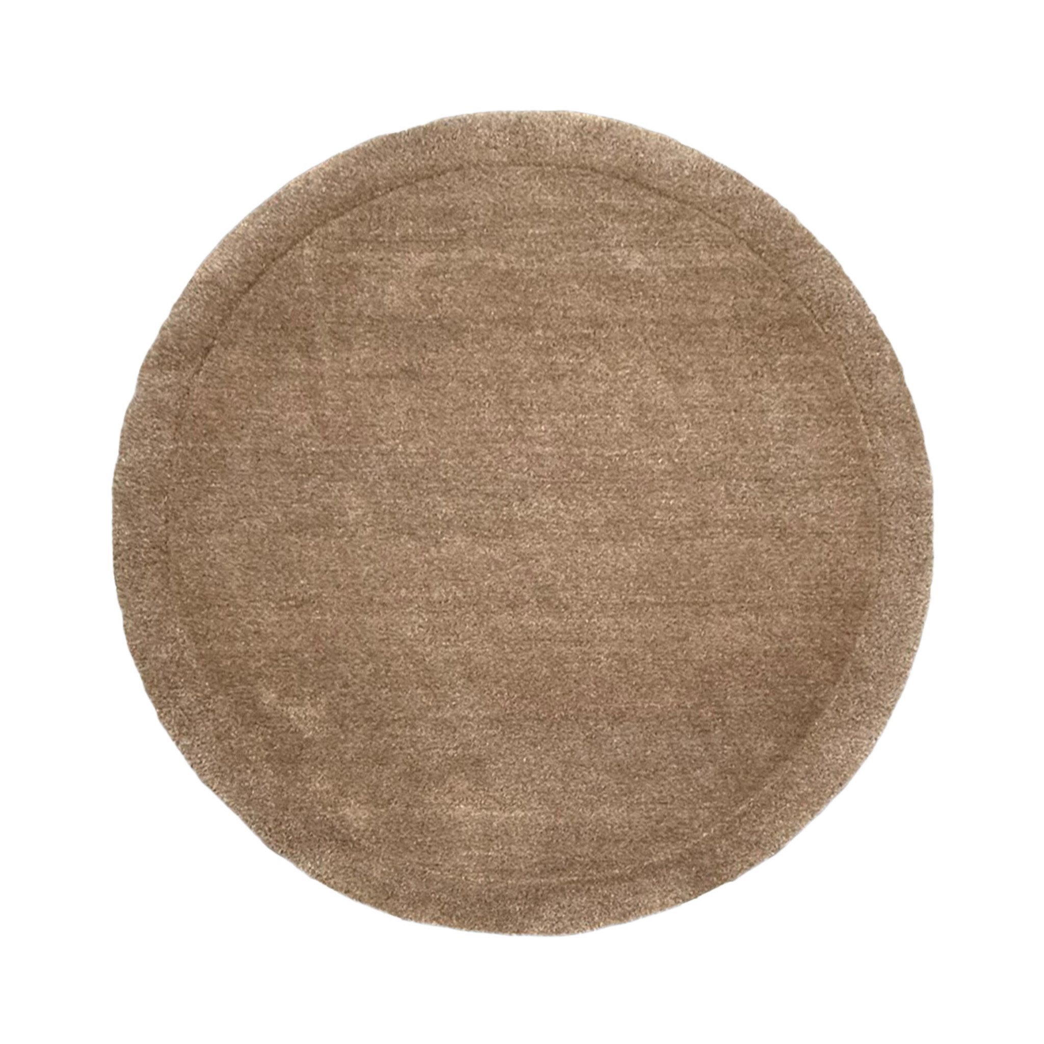 Rond vloerkleed - Isara Border Bruin - sfeer