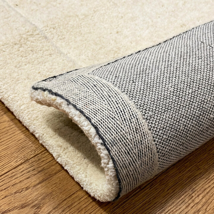 Wollen vloerkleed - Isara Border Wit