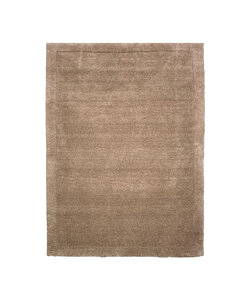 Wollen vloerkleed - Isara Border Bruin