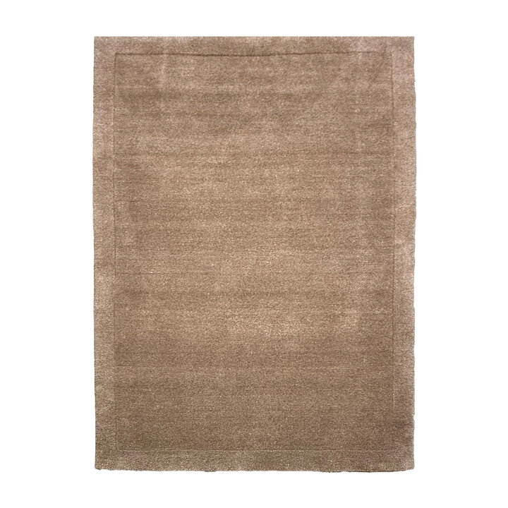 Wollen vloerkleed - Isara Border Bruin