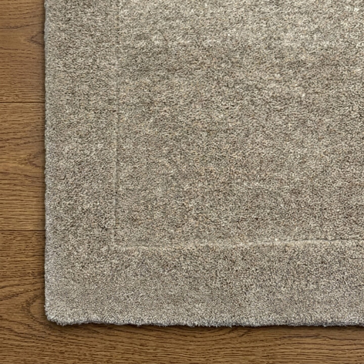 Wollen vloerkleed - Isara Border Creme