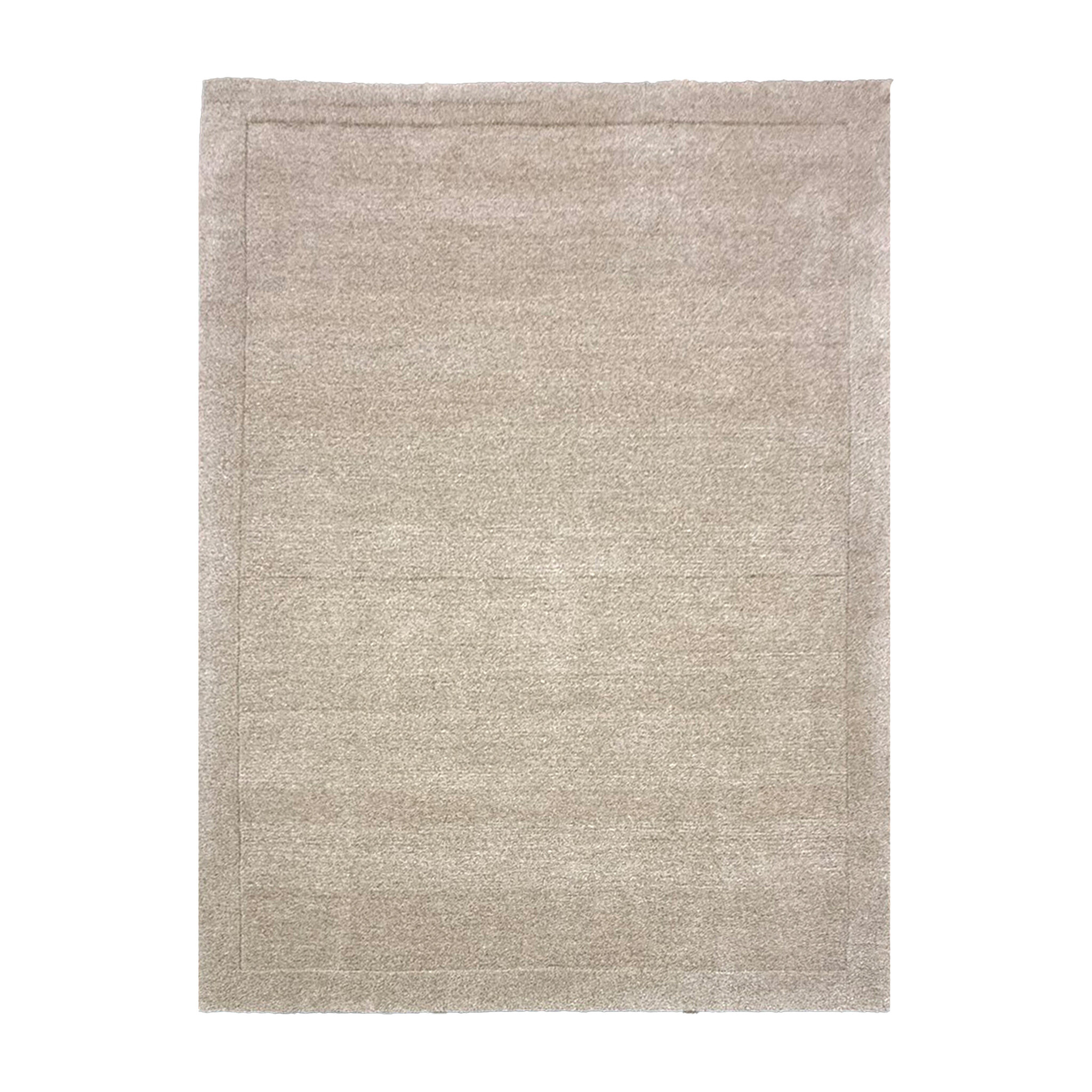 Wollen vloerkleed - Isara Border Creme - sfeer