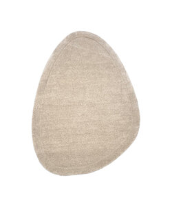 Organisch vloerkleed - Isara Border Creme