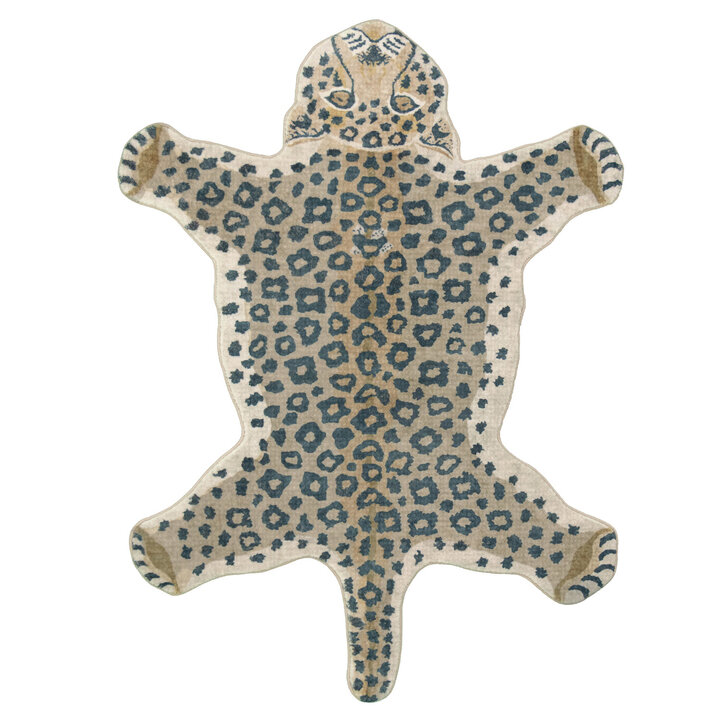 Wasbaar kindervloerkleed - Wild Panter Naturel