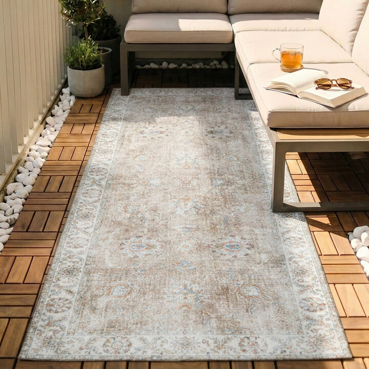 Wasbare loper - Domingo Oriental Beige