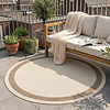 Rond jute buitenkleed - Nomad Edge Creme - thumbnail