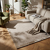 Laagpolig vloerkleed - Elena Border Taupe - thumbnail
