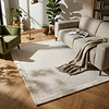 Laagpolig vloerkleed - Elena Border Beige - thumbnail