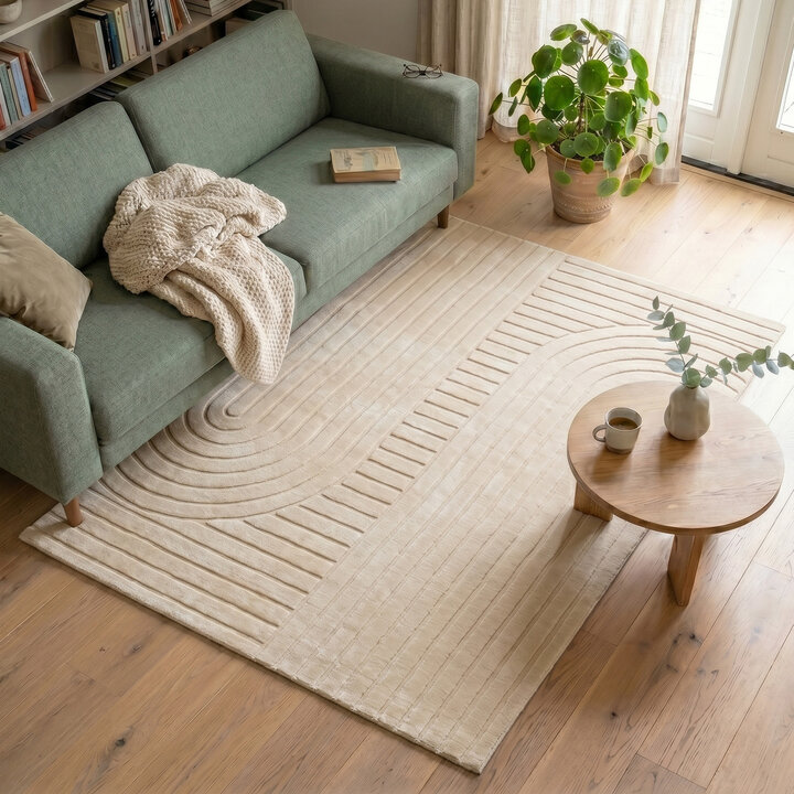 Scandinavisch vloerkleed - Charm Arches Beige