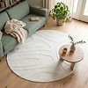 Rond Scandinavisch vloerkleed - Charm Shapes Wit - thumbnail