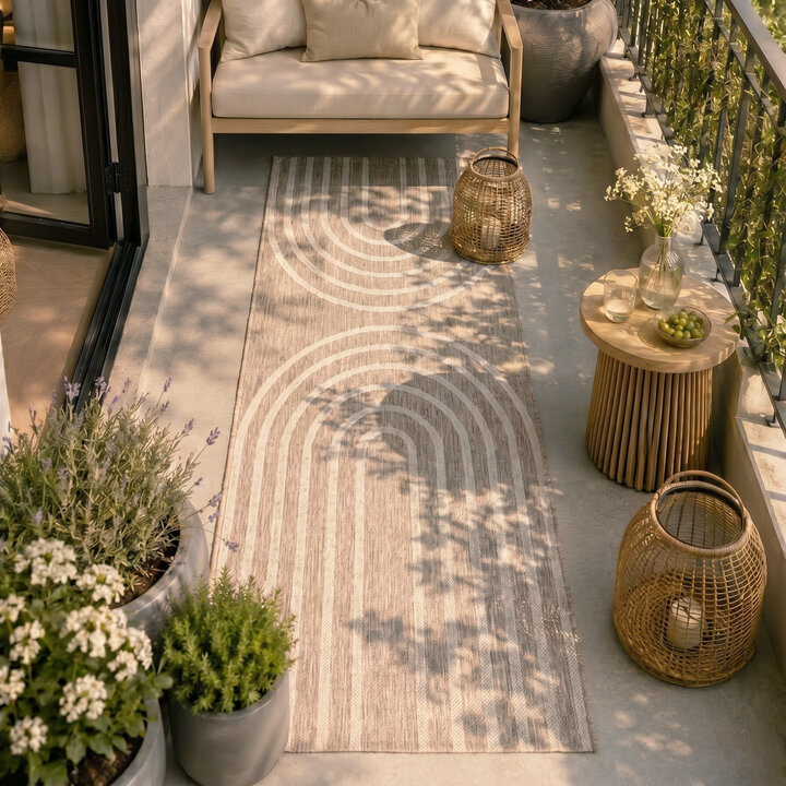 In- & Outdoor loper - Sierra Arches Beige/Creme