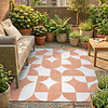 Abstract buitenkleed - Groovy Tiles Terra  - thumbnail