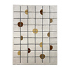 Geometrisch vloerkleed  - Brunello Circles Geel - thumbnail 1