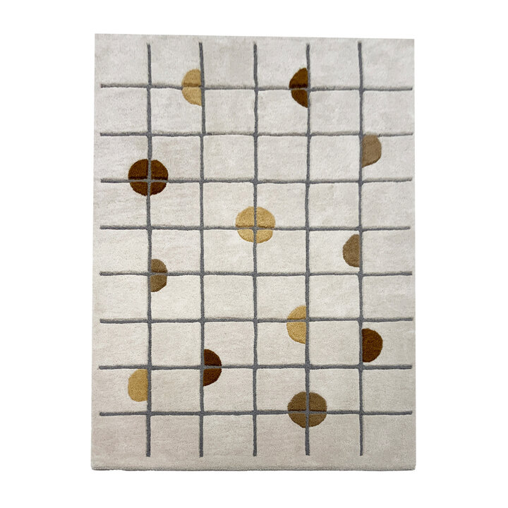 Geometrisch vloerkleed  - Brunello Circles Geel