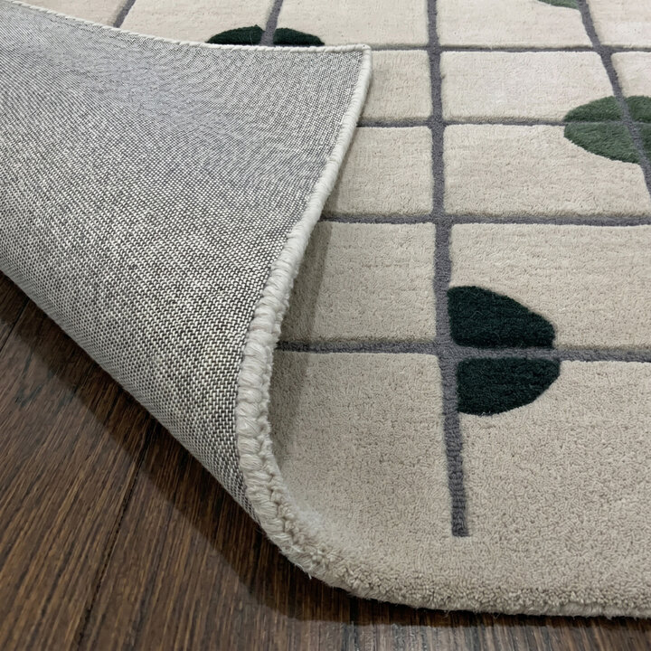 Geometrisch vloerkleed  - Brunello Circles Groen 