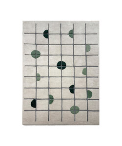 Geometrisch vloerkleed  - Brunello Circles Groen 