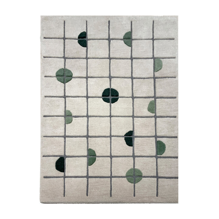 Geometrisch vloerkleed  - Brunello Circles Groen 