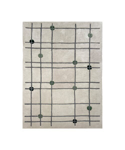 Geometrisch vloerkleed  - Brunello Dots Groen