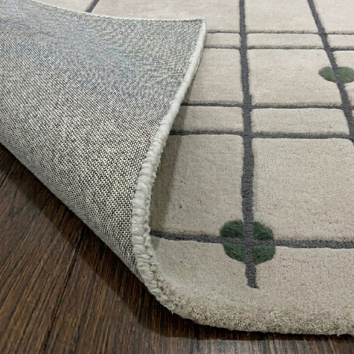 Geometrisch vloerkleed  - Brunello Dots Groen