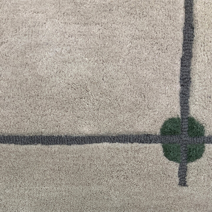 Geometrisch vloerkleed  - Brunello Dots Groen